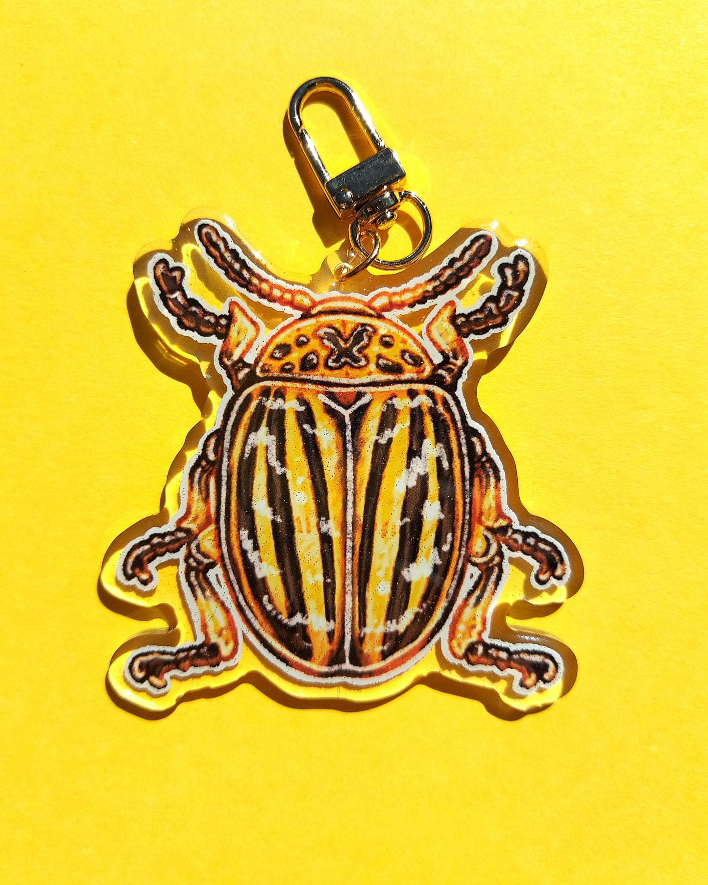 Beetle Glitter Epoxy Acrylic Charm