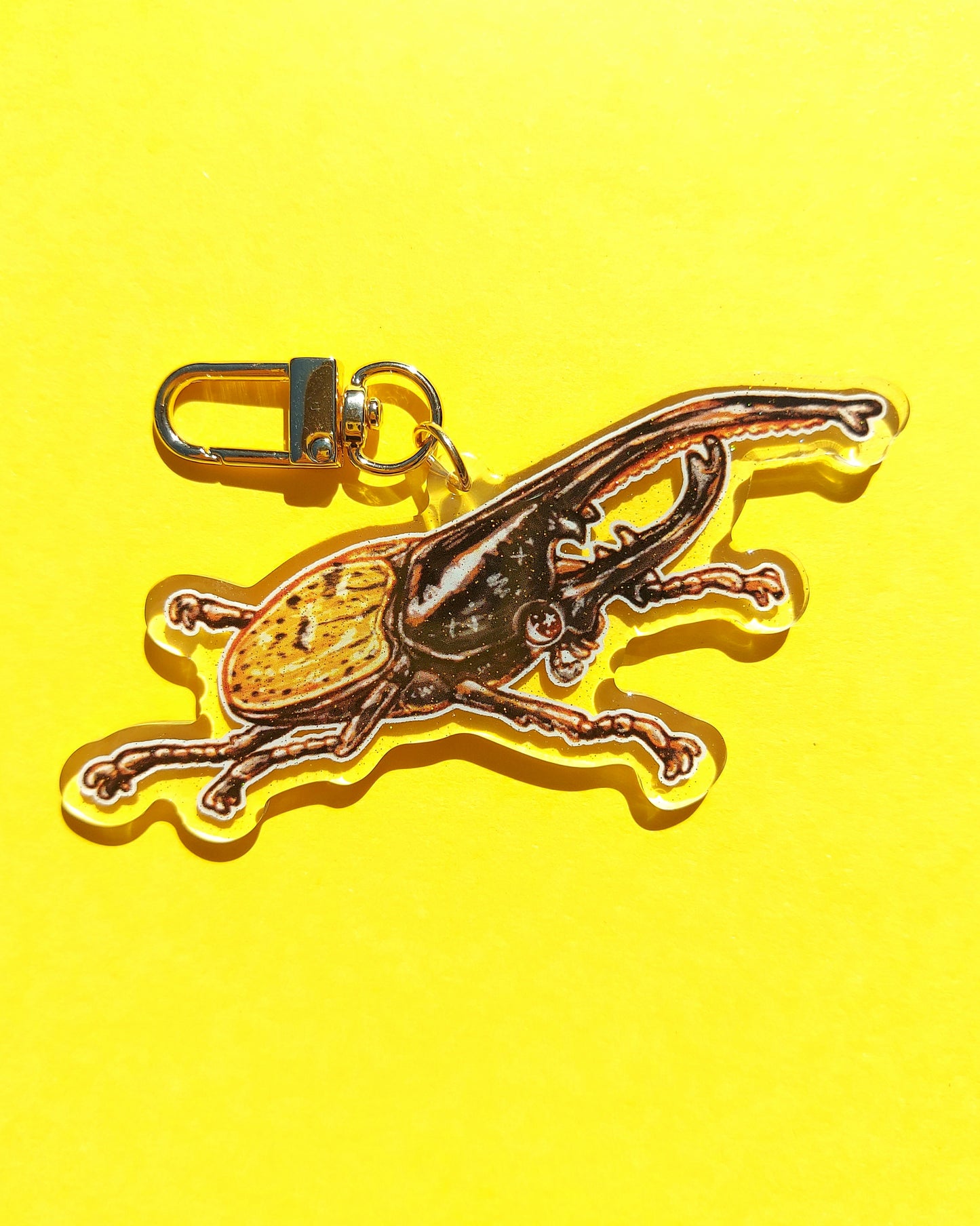 Beetle Glitter Epoxy Acrylic Charm