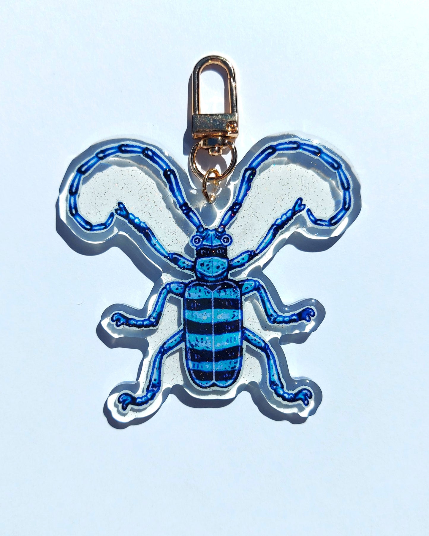Beetle Glitter Epoxy Acrylic Charm