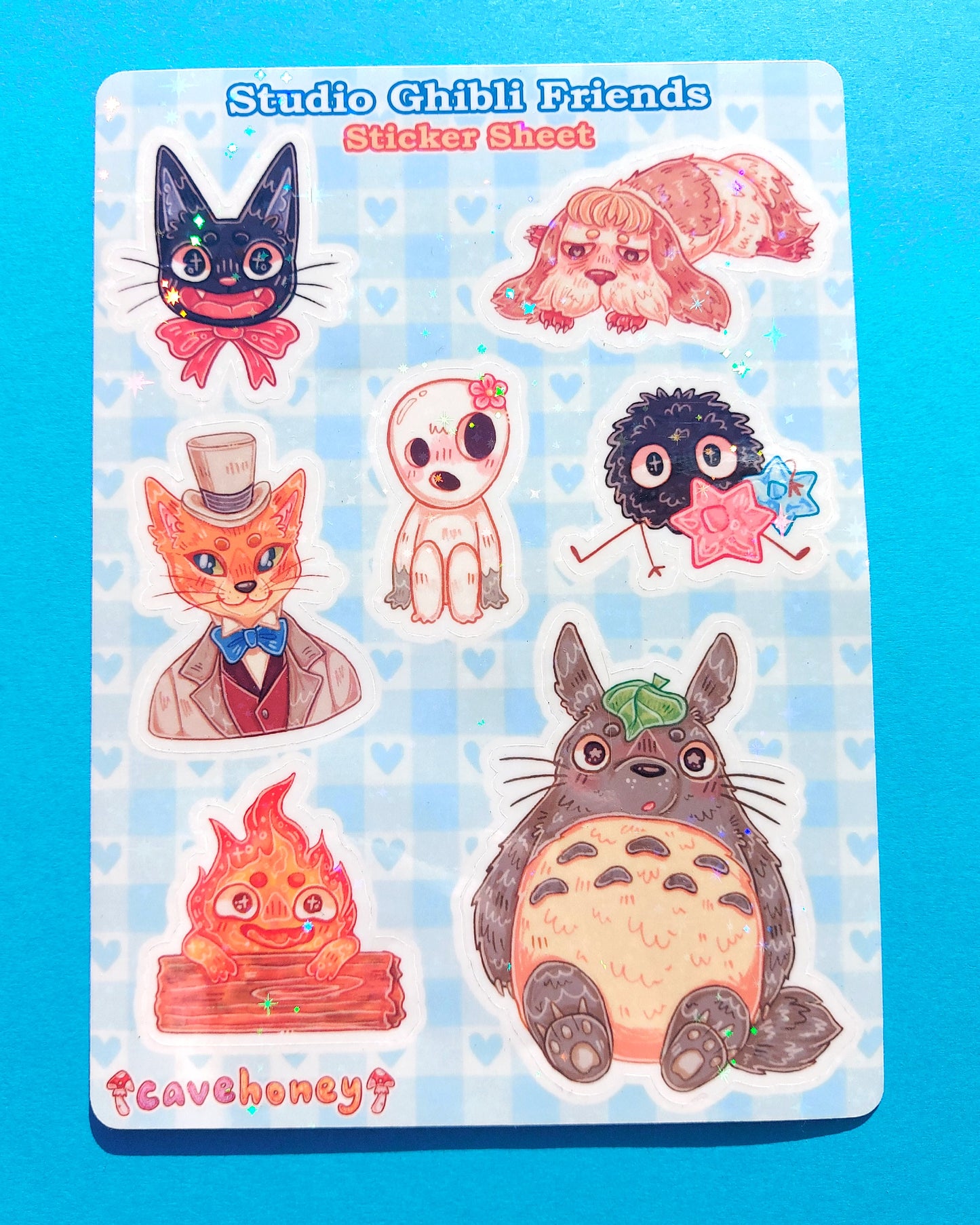 Studio Ghibli Sparkly Vinyl Sticker Sheet