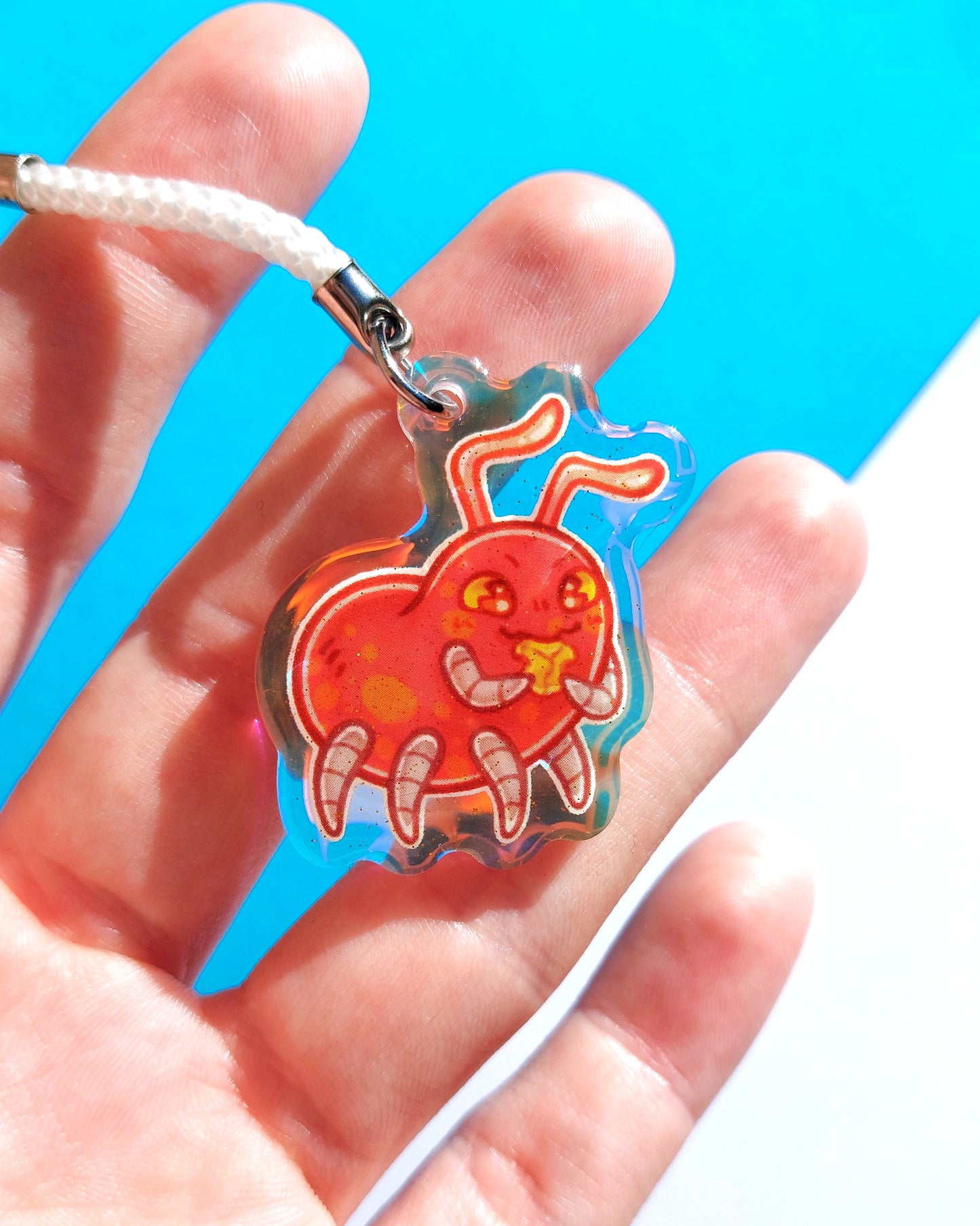 Neopets Habitarium Rainbow Glitter Epoxy Acrylic Phone Charms
