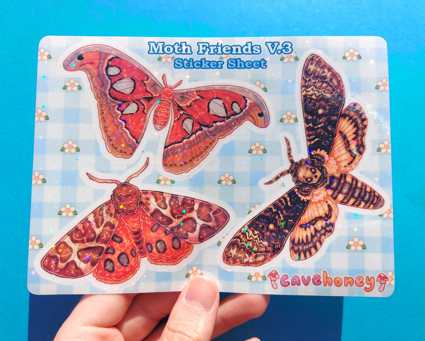 Moth V.3 Sparkly Vinyl Sticker Sheet