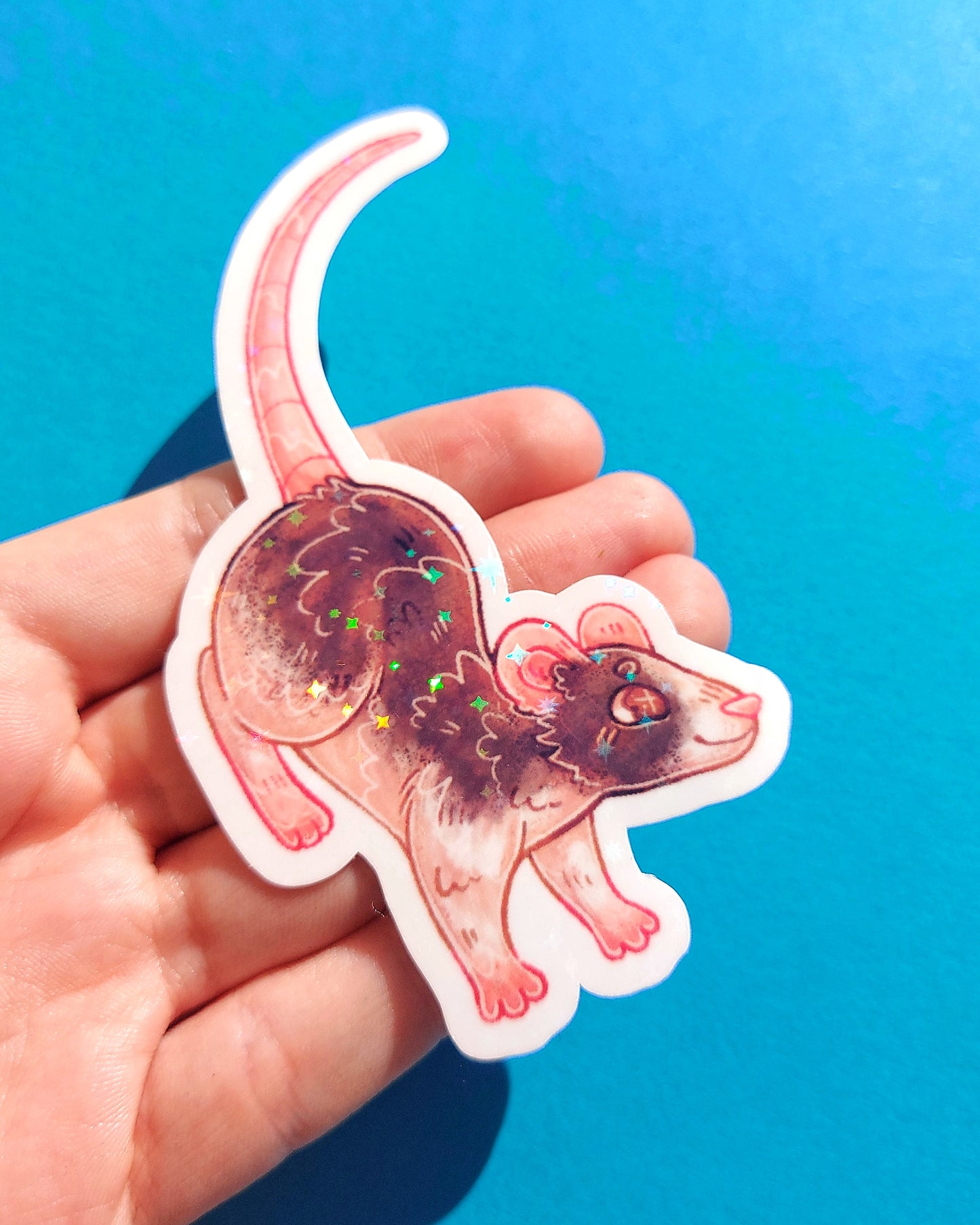 Rat Sparkly Vinyl Sticker