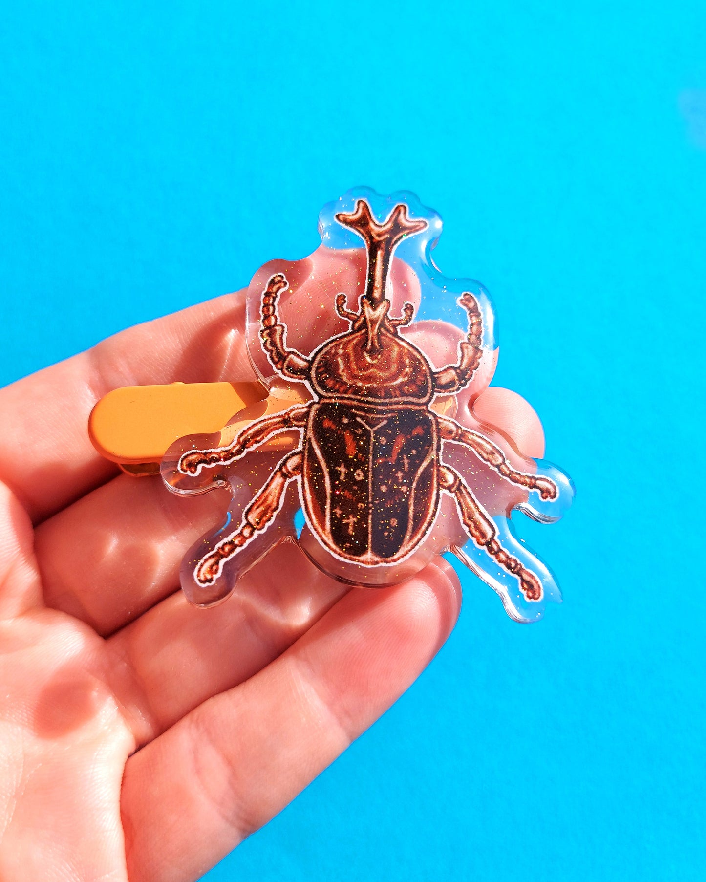 Beetle Acrylic Hair Clips