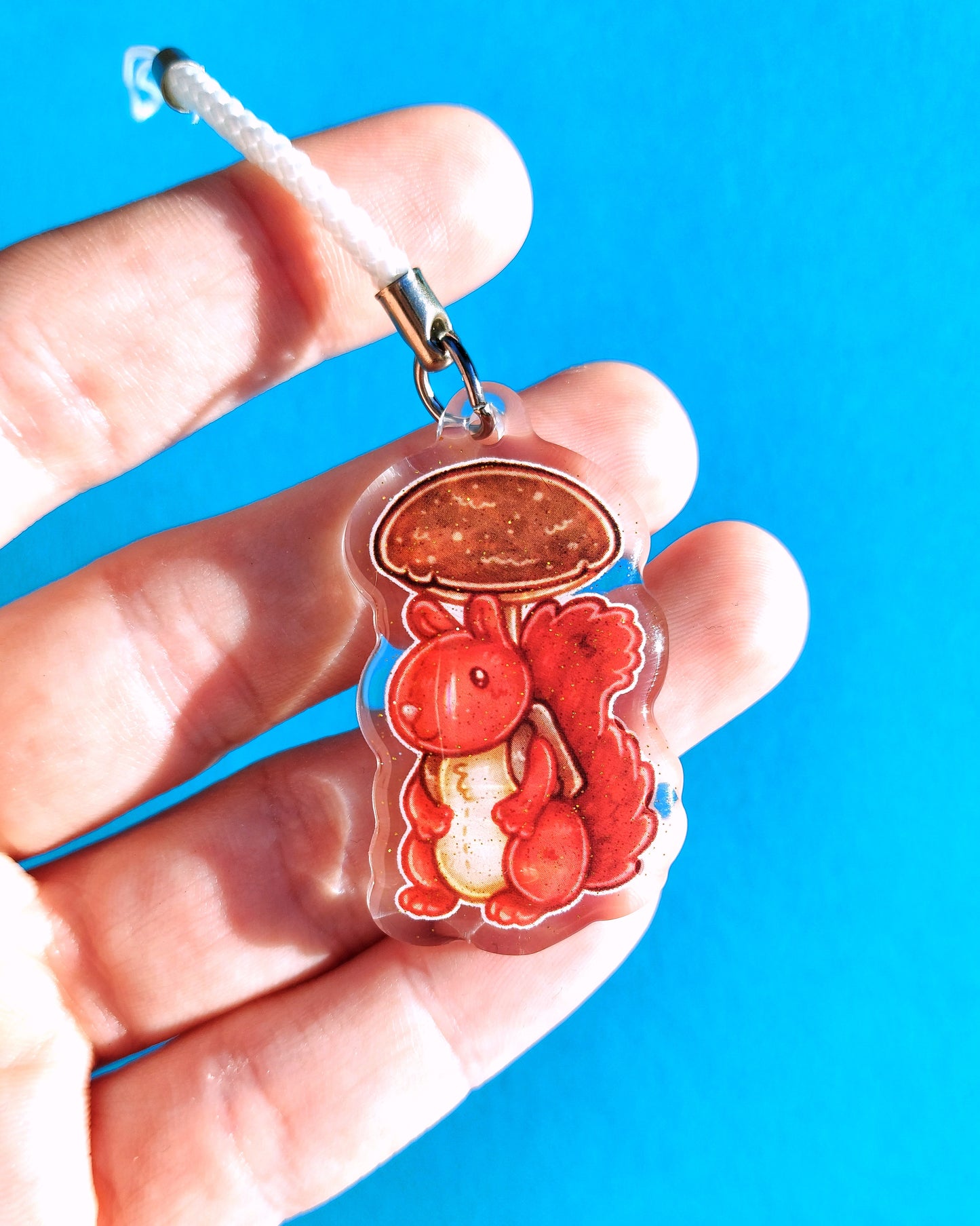 Jellycat Plushie Clear Glitter Epoxy Acrylic Phone Charms