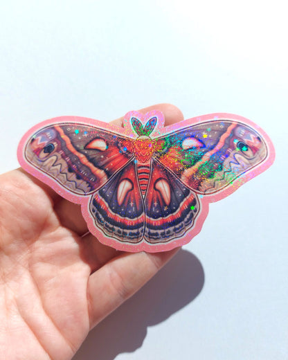 Moth Sparkly Vinyl Stickers