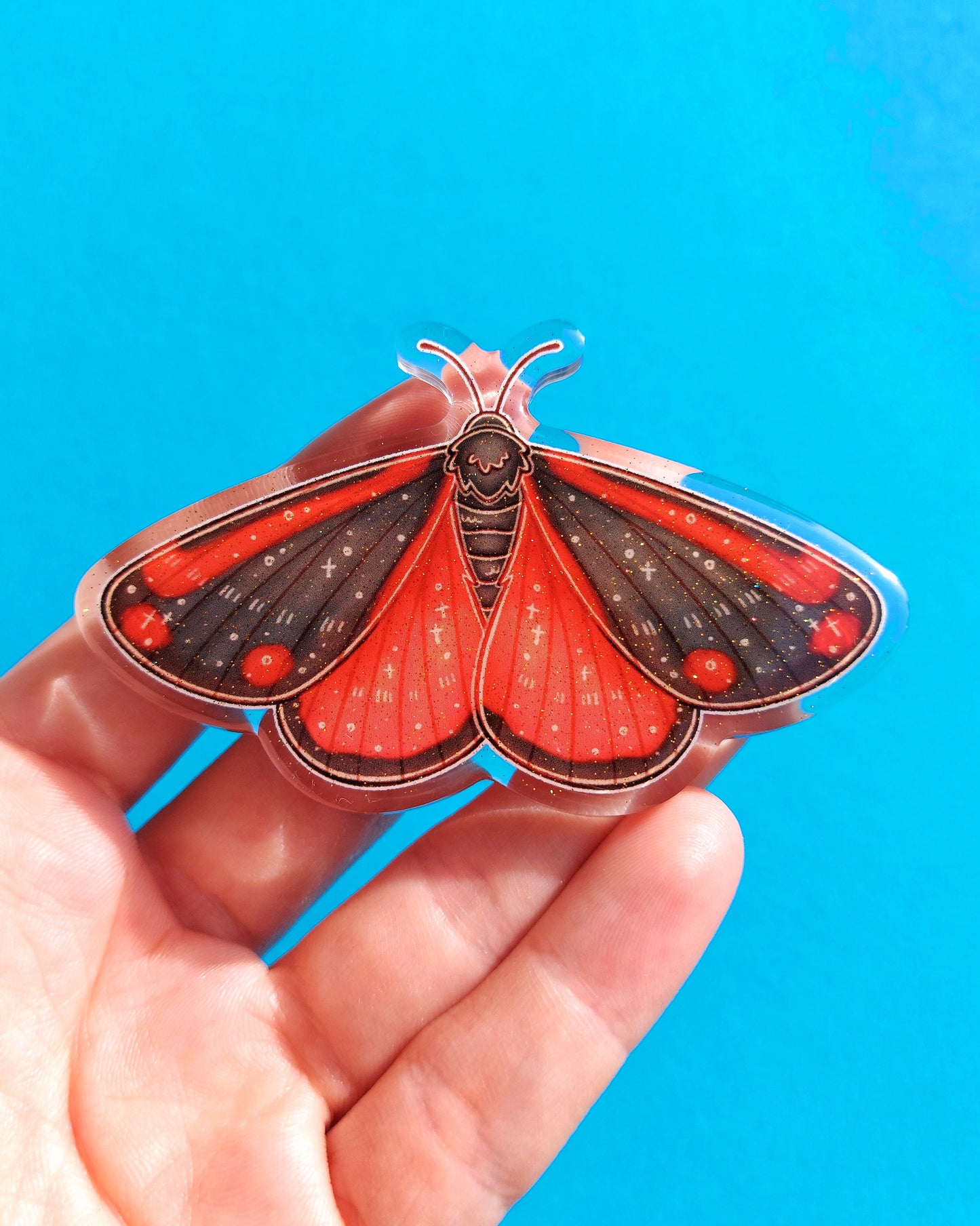 Moth Acrylic Hair Clips