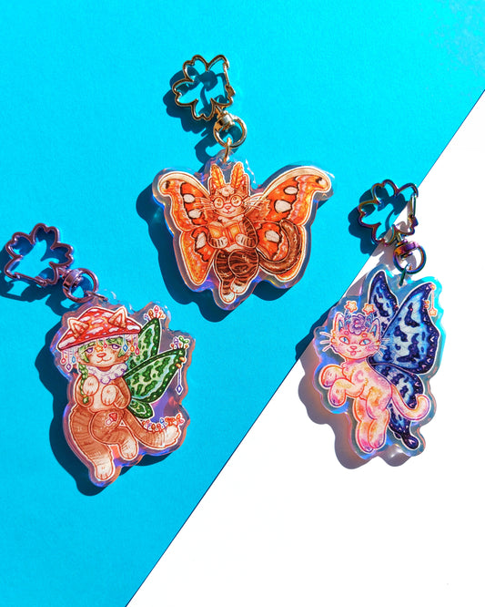 Faecat Rainbow Acrylic Glitter Epoxy Charms