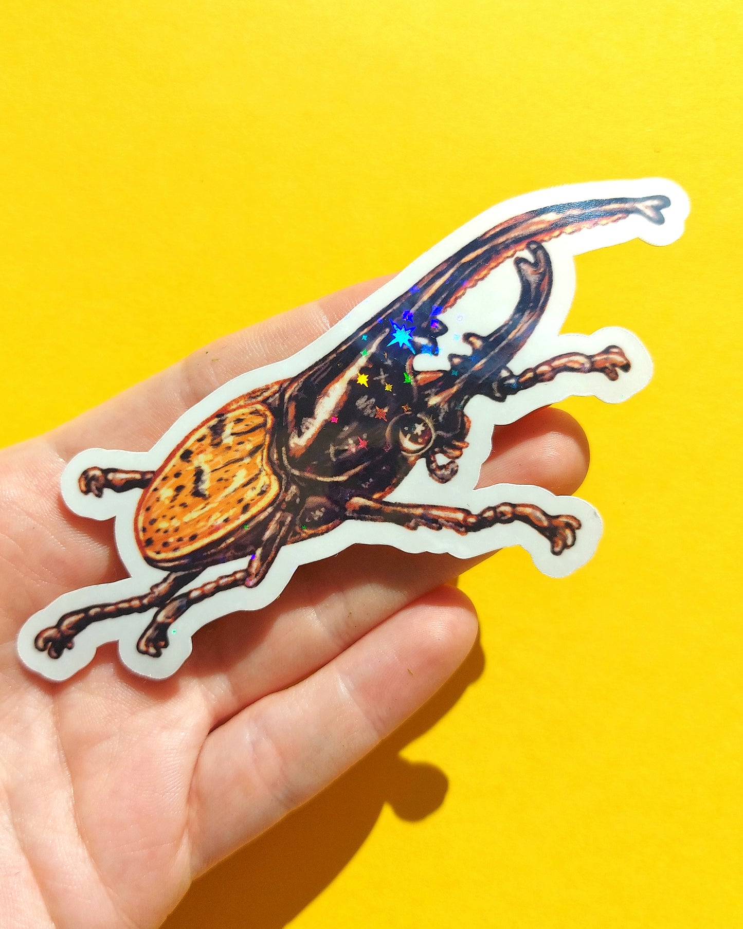 Beetle Sparkly Vinyl Stickers