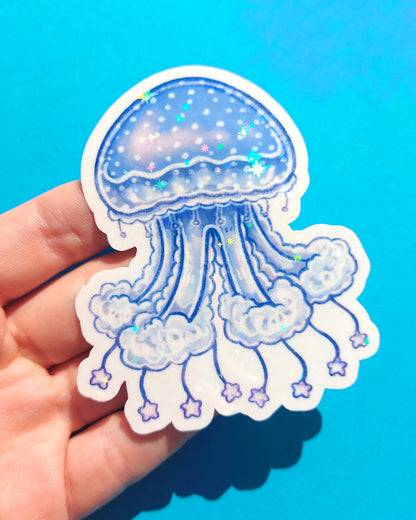 Sea Creature Sparkly Vinyl Stickers