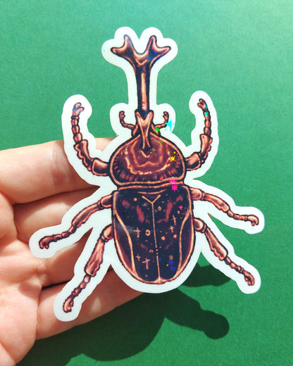 Beetle Sparkly Vinyl Stickers