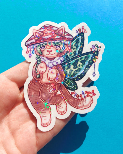 Faerie Cat Sparkly Stickers
