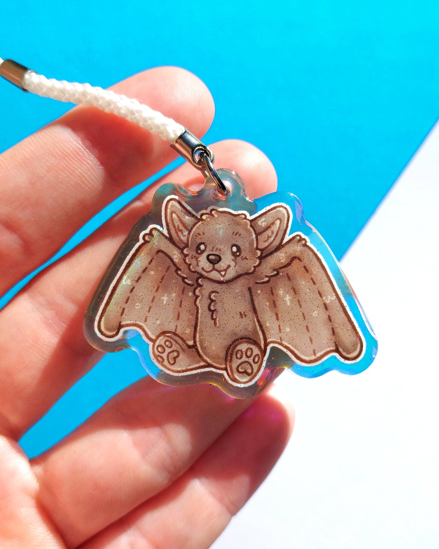 Jellycat Plushie Rainbow Glitter Epoxy Acrylic Phone Charms