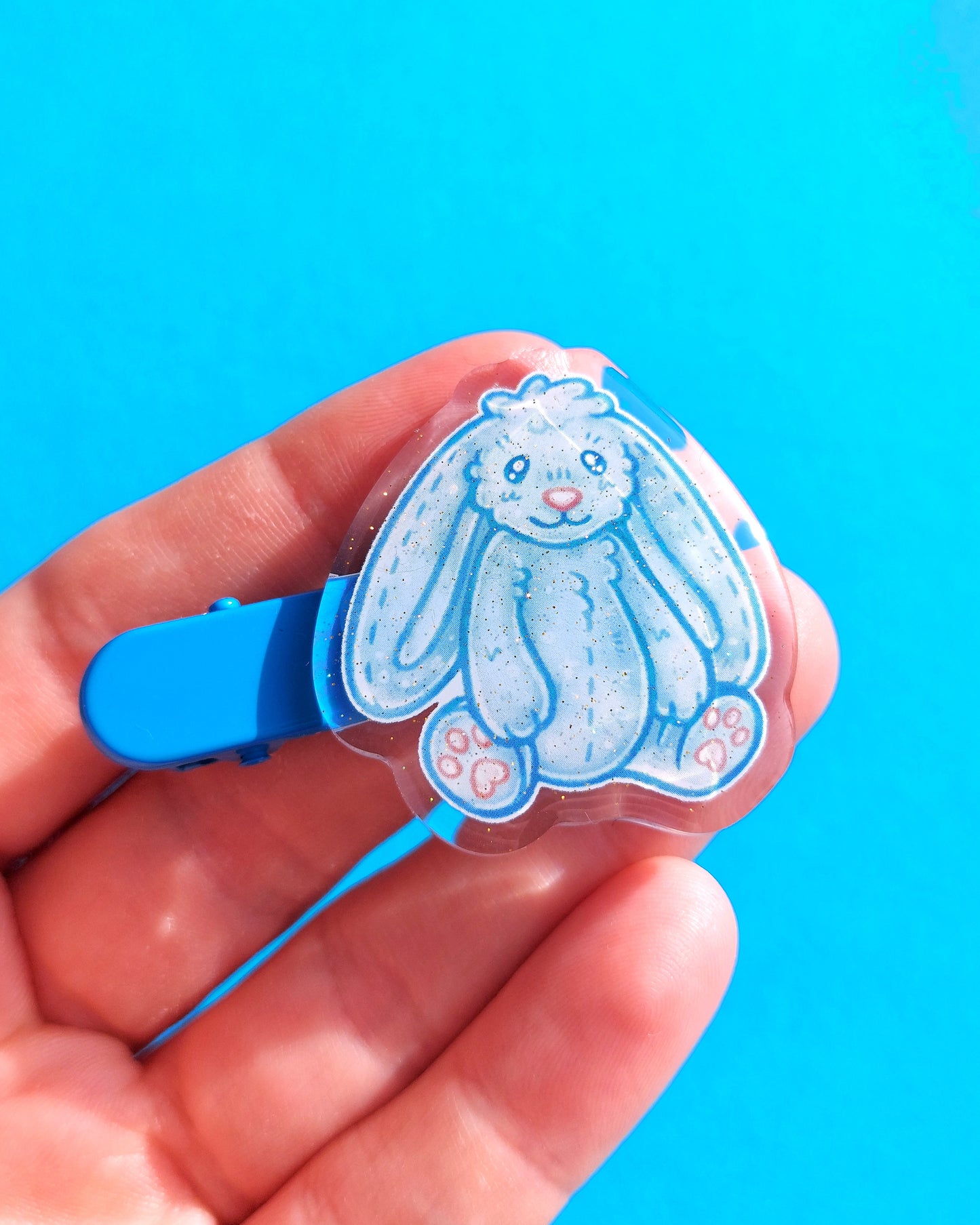 Bunny Plushie Acrylic Hair Clips