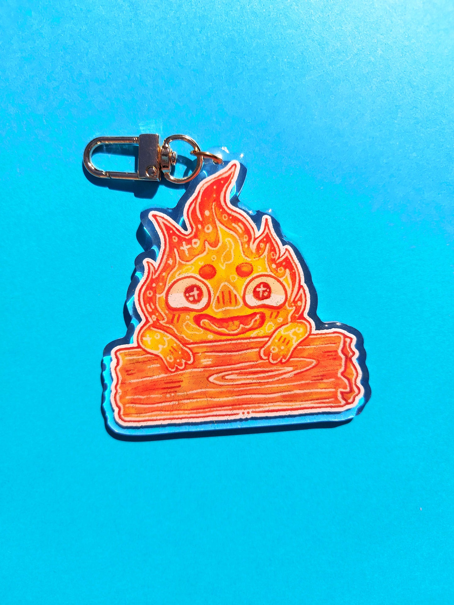 Calcifer Studio Ghibli Glitter Epoxy Acrylic Charms