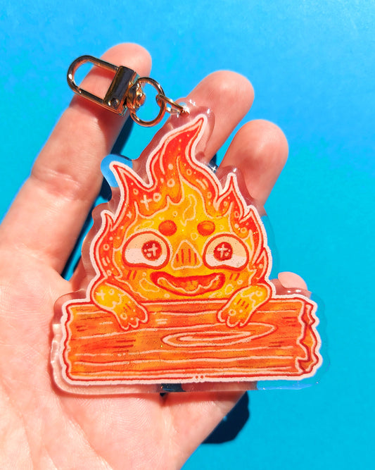 Calcifer Studio Ghibli Glitter Epoxy Acrylic Charms