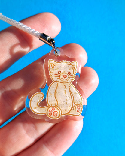 Jellycat Plushie Clear Glitter Epoxy Acrylic Phone Charms