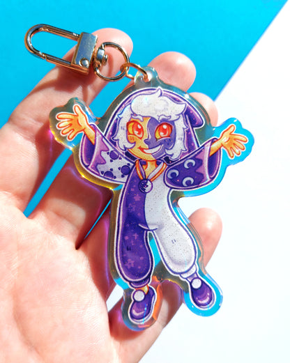 Owl House Rainbow Glitter Epoxy Acrylic Charms
