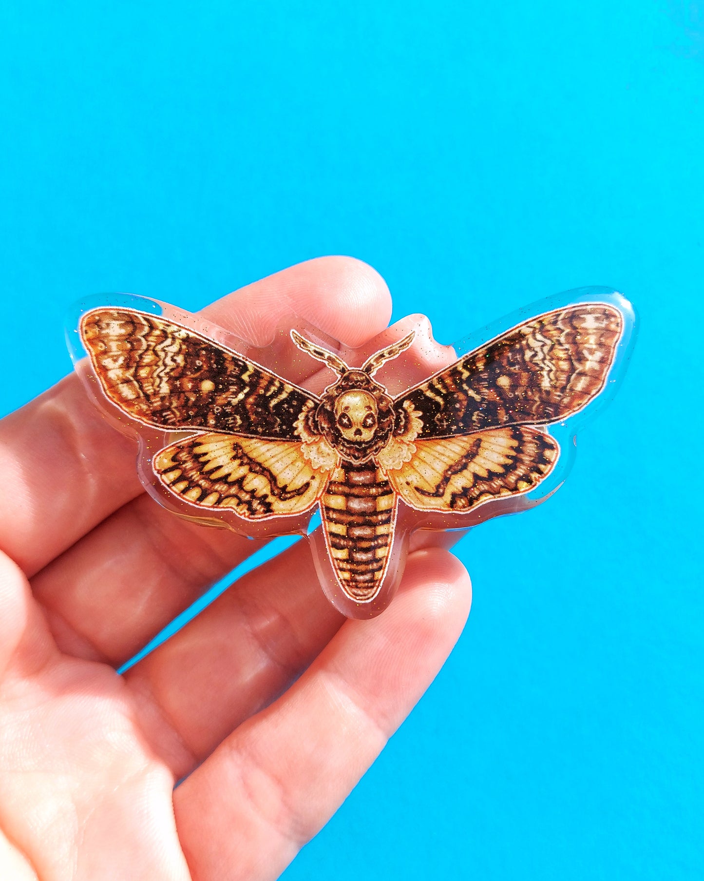 Moth Acrylic Hair Clips