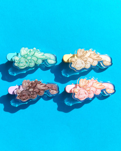 Dragon Plushie Acrylic Hair Clips