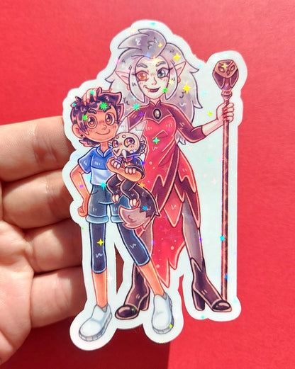 Owl House Sparkly Vinyl Stickers