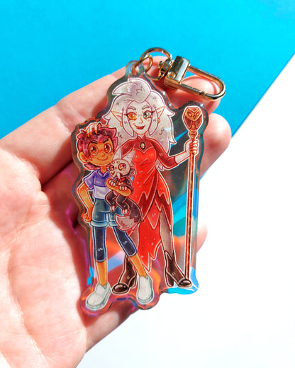 Owl House Rainbow Glitter Epoxy Acrylic Charms