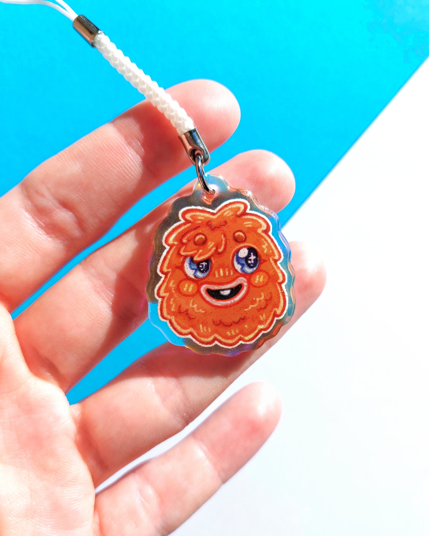 Moshi Monster Rainbow Glitter Epoxy Acrylic Charms