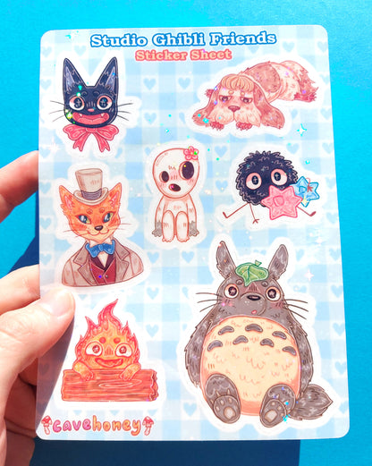 Studio Ghibli Sparkly Vinyl Sticker Sheet