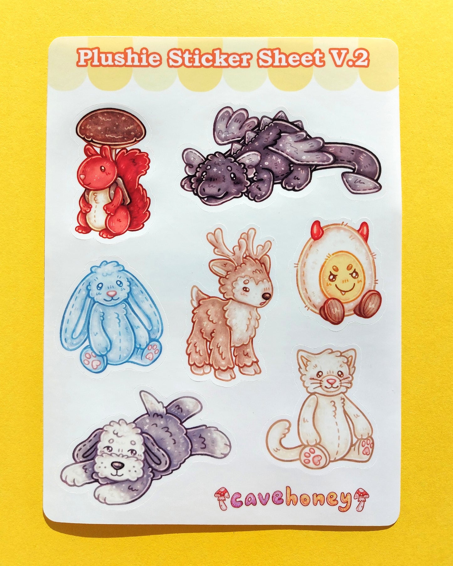 Jellycat Plushie V.2 Vinyl Sticker Sheet