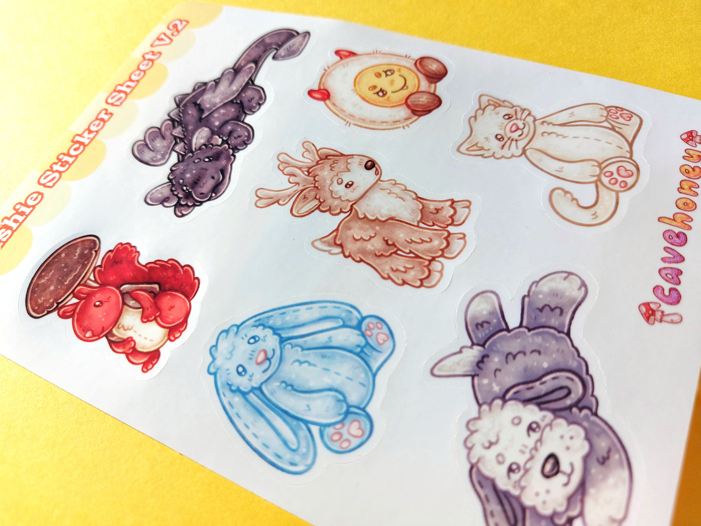 Jellycat Plushie V.2 Vinyl Sticker Sheet
