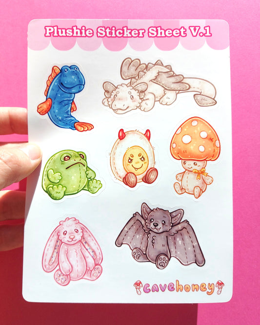 Jellycat Plushie V.1 Vinyl Sticker Sheet