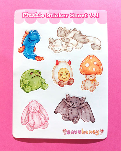 Jellycat Plushie V.1 Vinyl Sticker Sheet