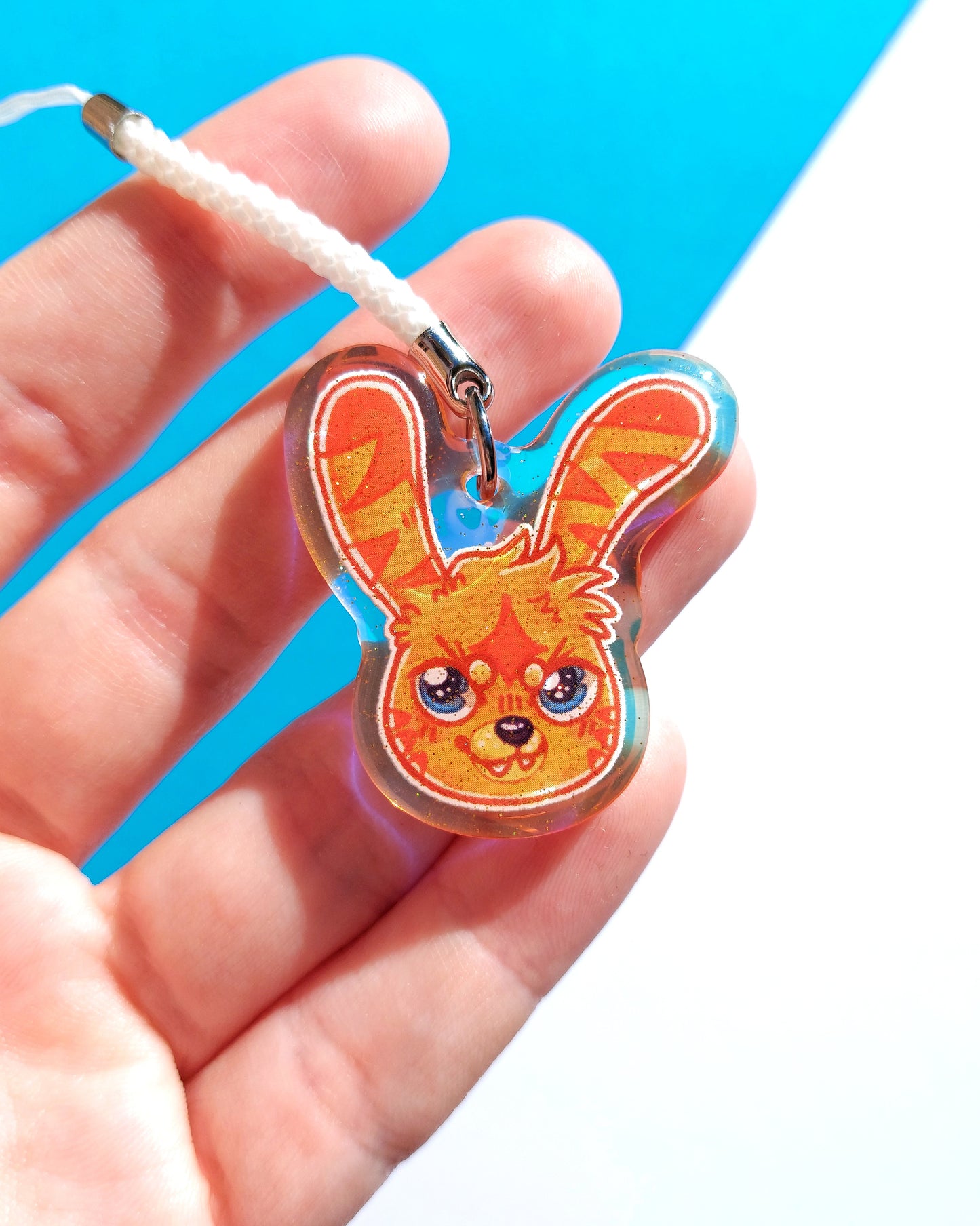 Moshi Monster Rainbow Glitter Epoxy Acrylic Charms