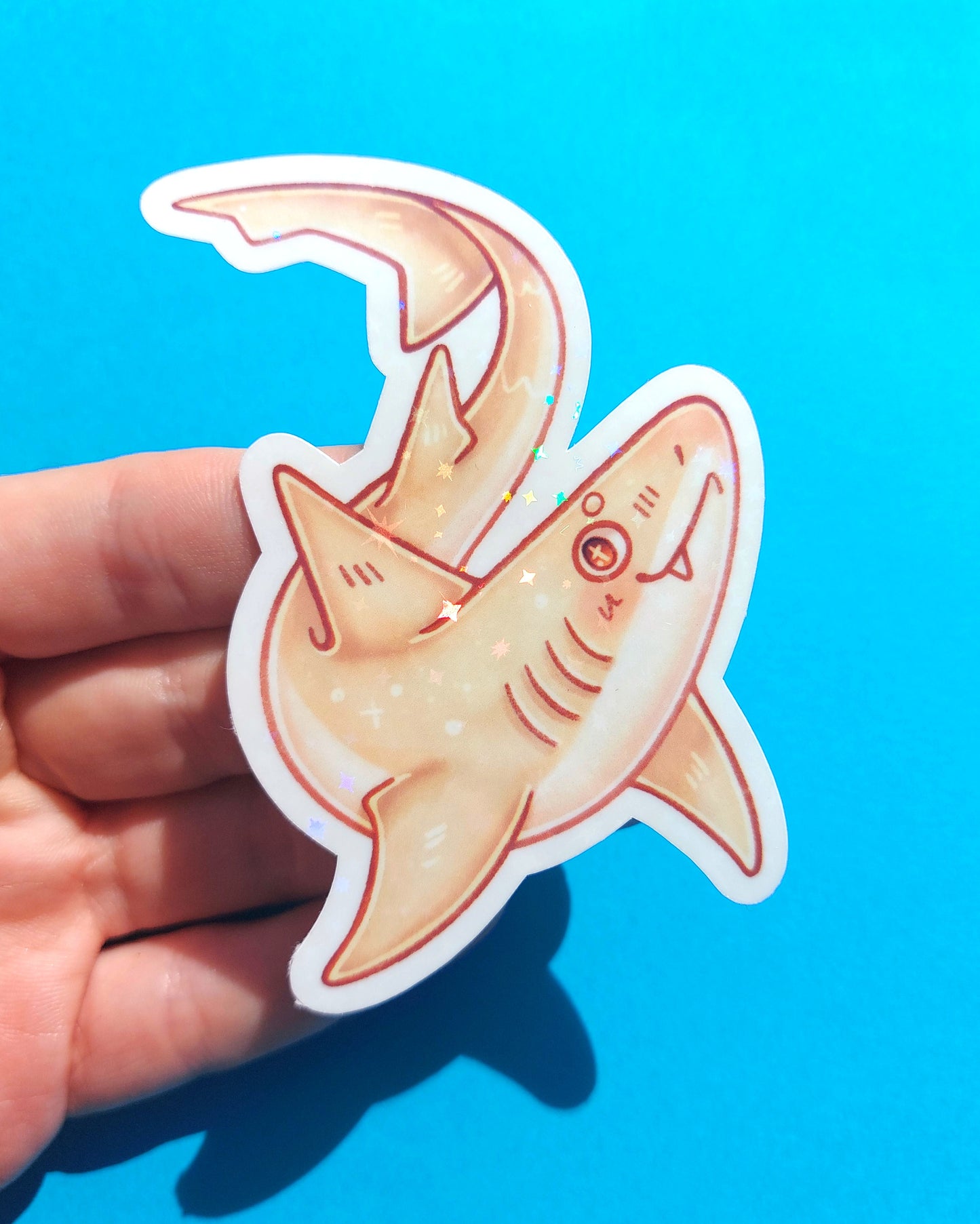 Shark Sparkly Vinyl Stickers