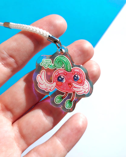 Moshi Monster Rainbow Glitter Epoxy Acrylic Charms
