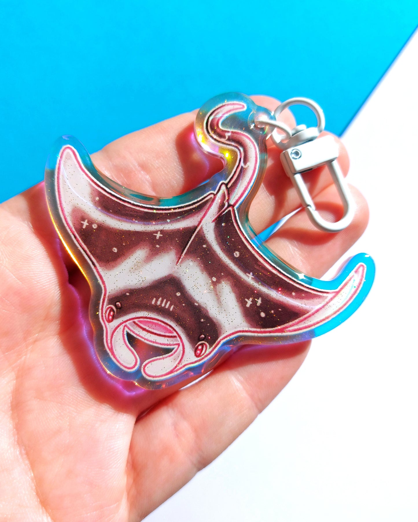 Sea Creature Rainbow Glitter Epoxy Acrylic Charms
