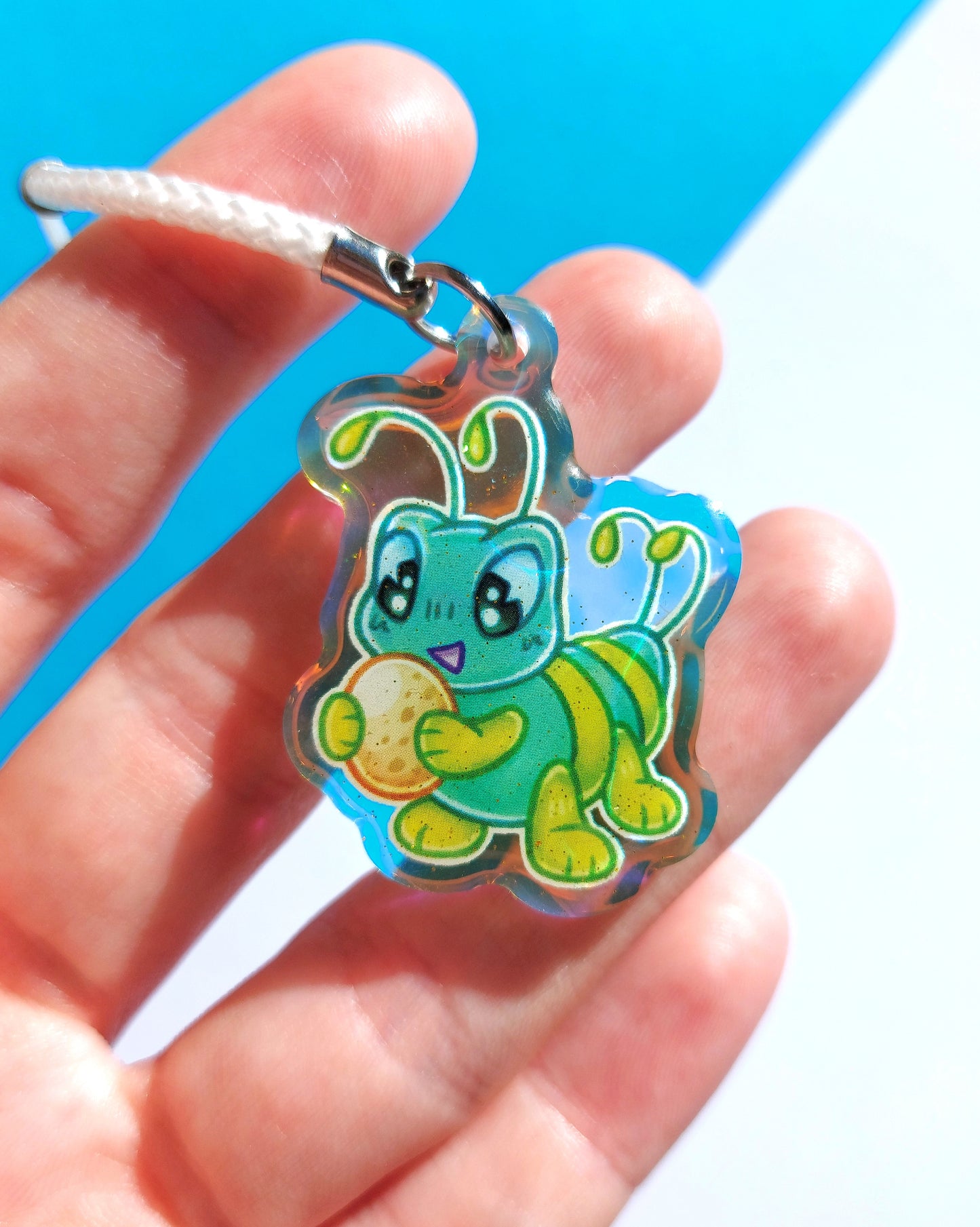 Neopets Habitarium Rainbow Glitter Epoxy Acrylic Phone Charms