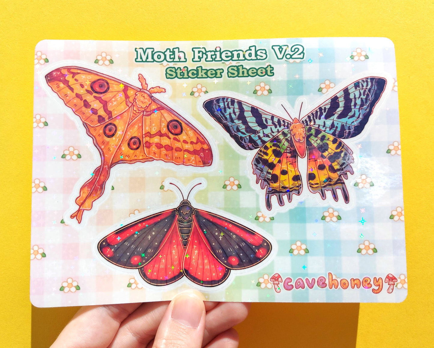 Moth V.2 Sparkly Vinyl Sticker Sheet