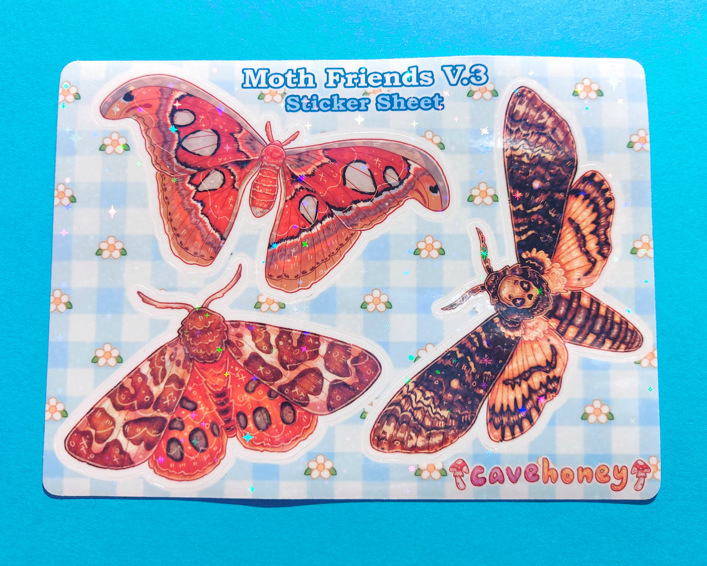 Moth V.3 Sparkly Vinyl Sticker Sheet