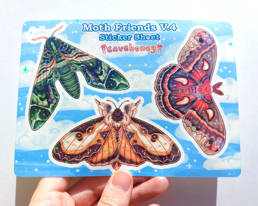 Moth V.4 Sparkly Vinyl Sticker Sheet