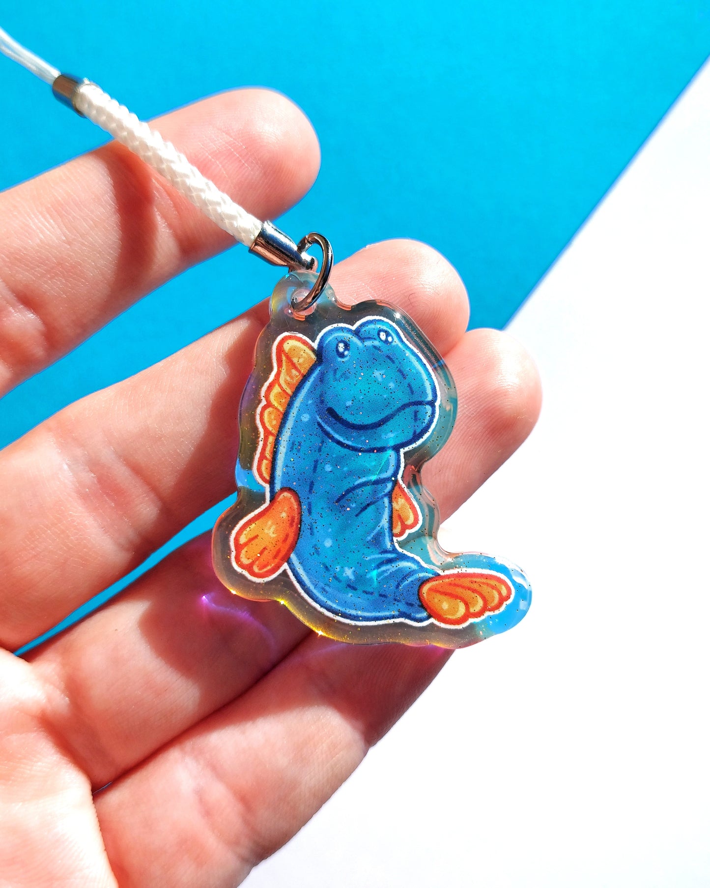 Jellycat Plushie Rainbow Glitter Epoxy Acrylic Phone Charms