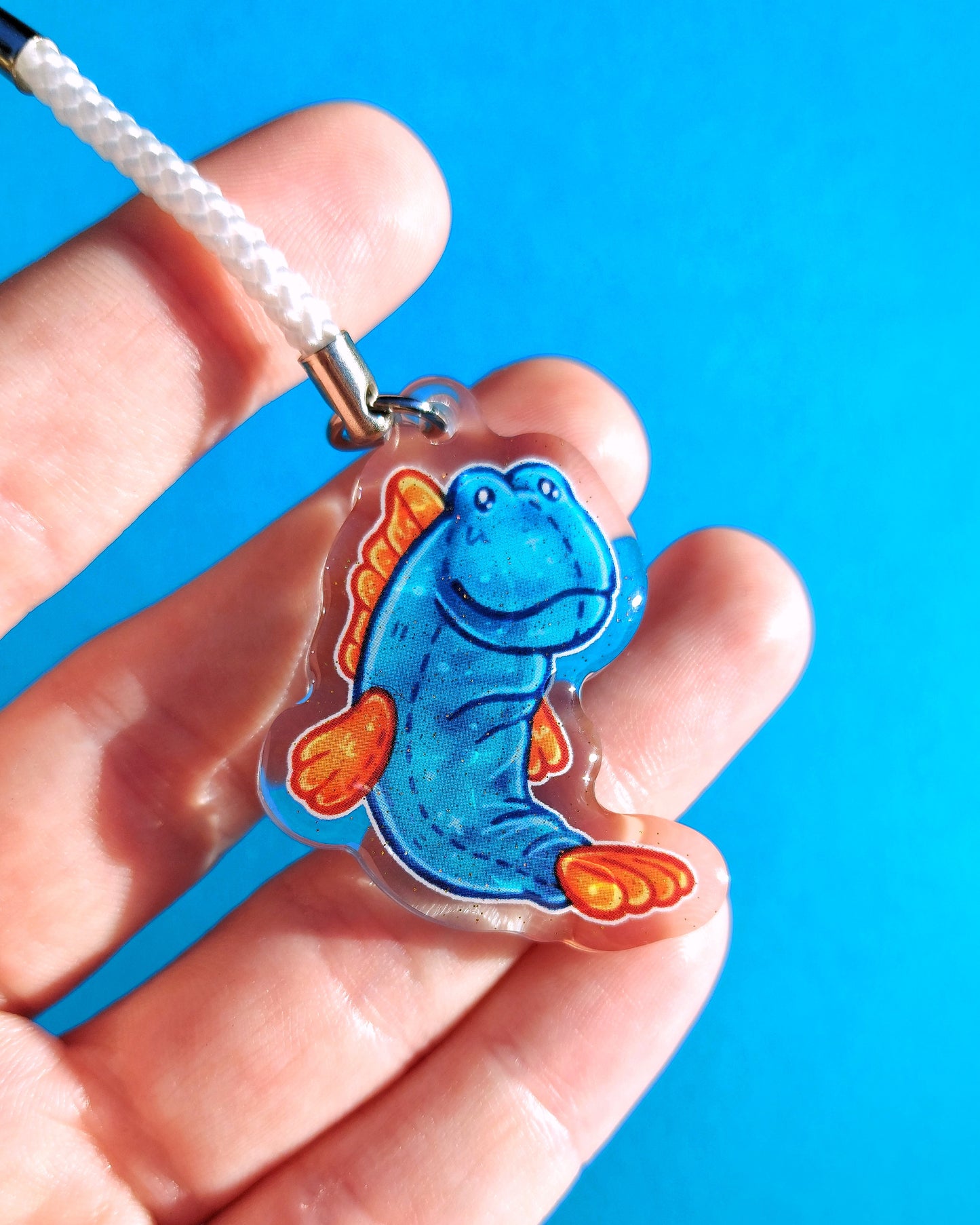 Jellycat Plushie Clear Glitter Epoxy Acrylic Phone Charms
