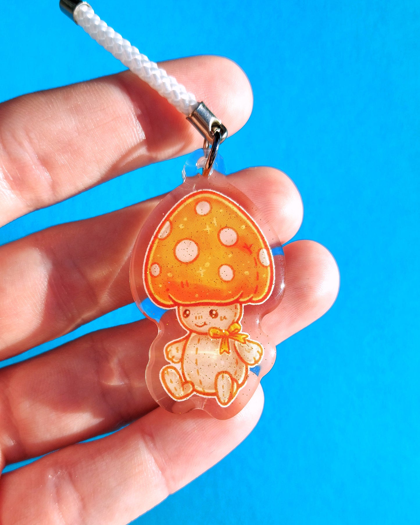 Jellycat Plushie Clear Glitter Epoxy Acrylic Phone Charms