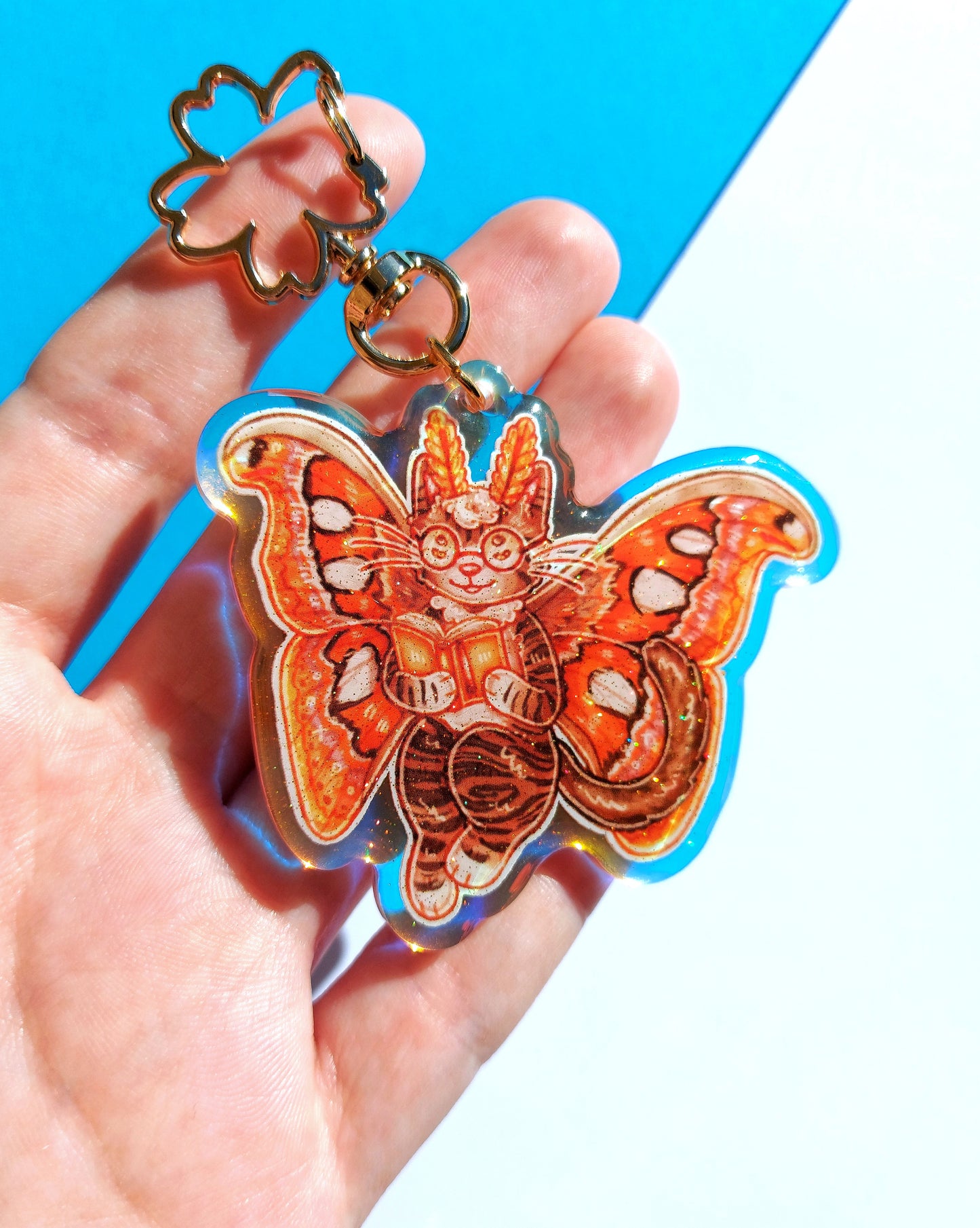 Faecat Rainbow Acrylic Glitter Epoxy Charms