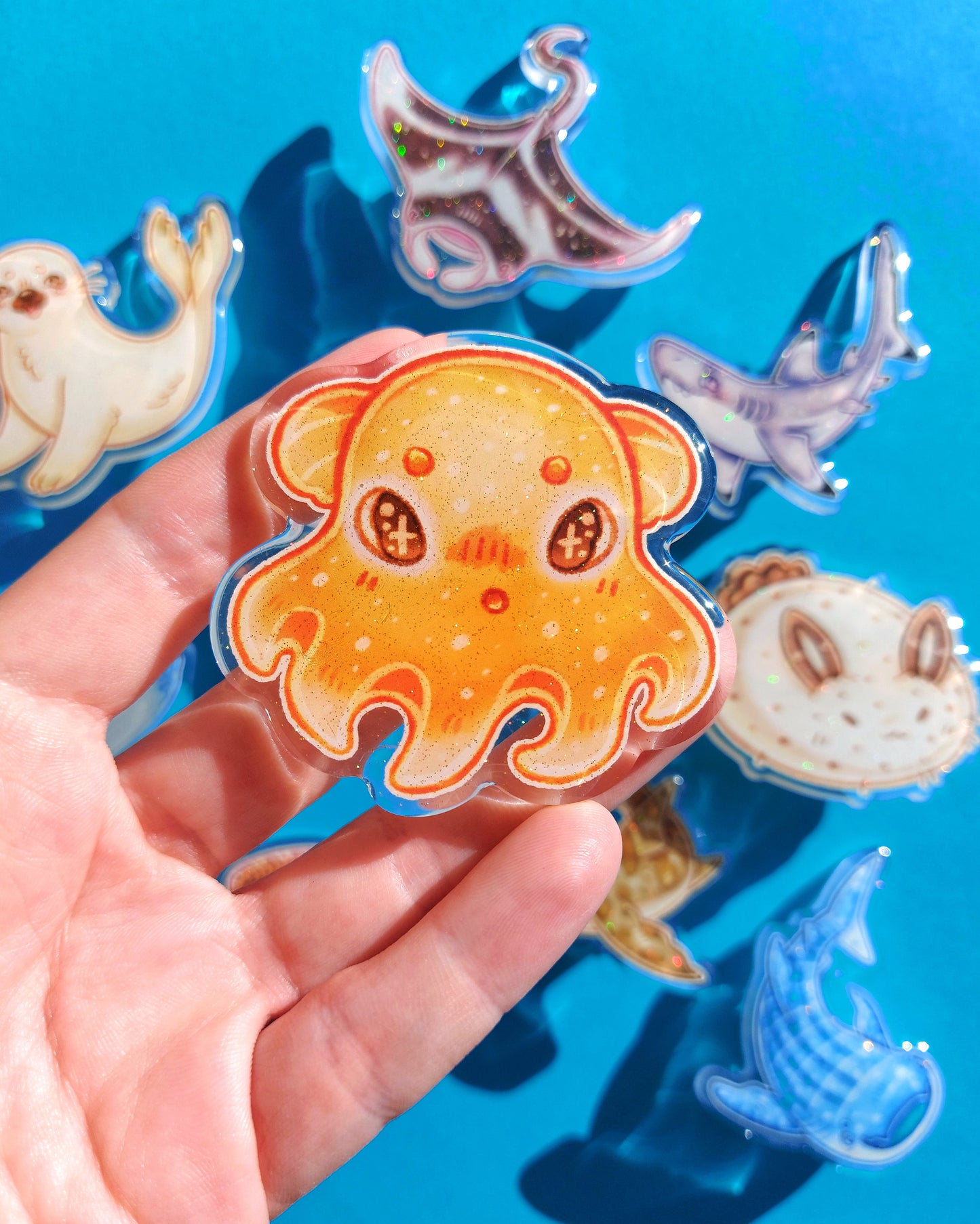 Mystery Sea Creature Acrylic Pins