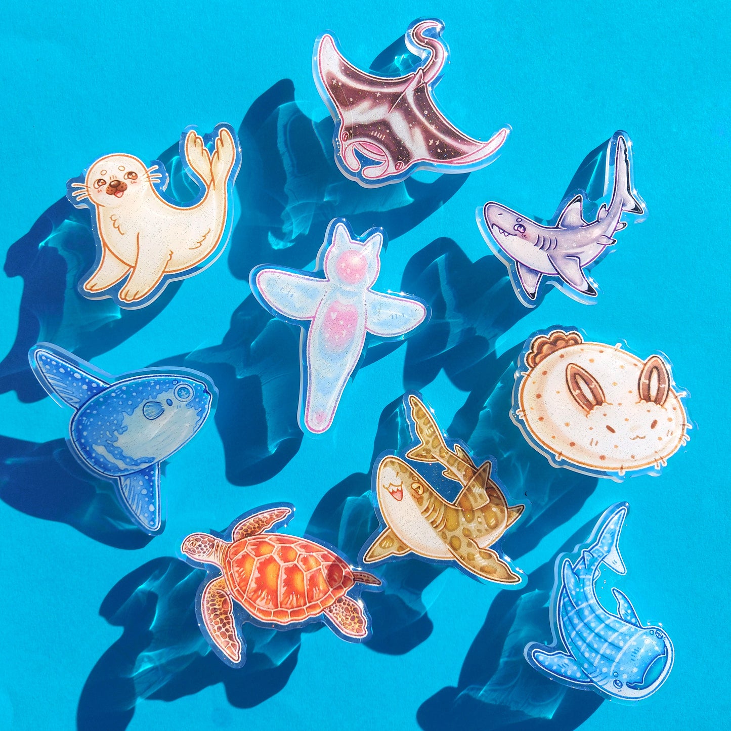 Mystery Sea Creature Acrylic Pins
