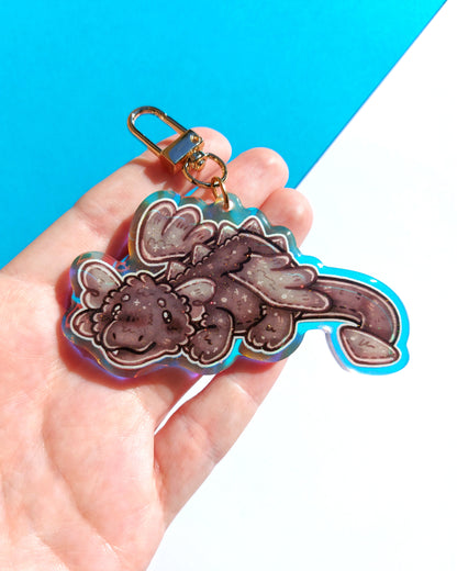 Dragon Rainbow Acrylic Glitter Epoxy Charms