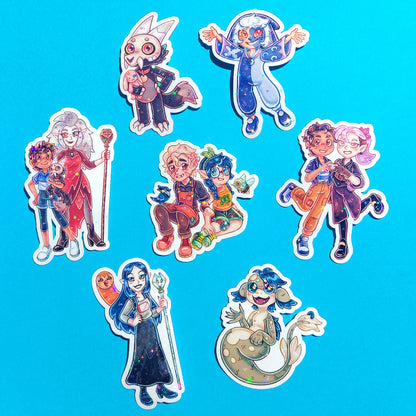 Owl House Sparkly Vinyl Stickers