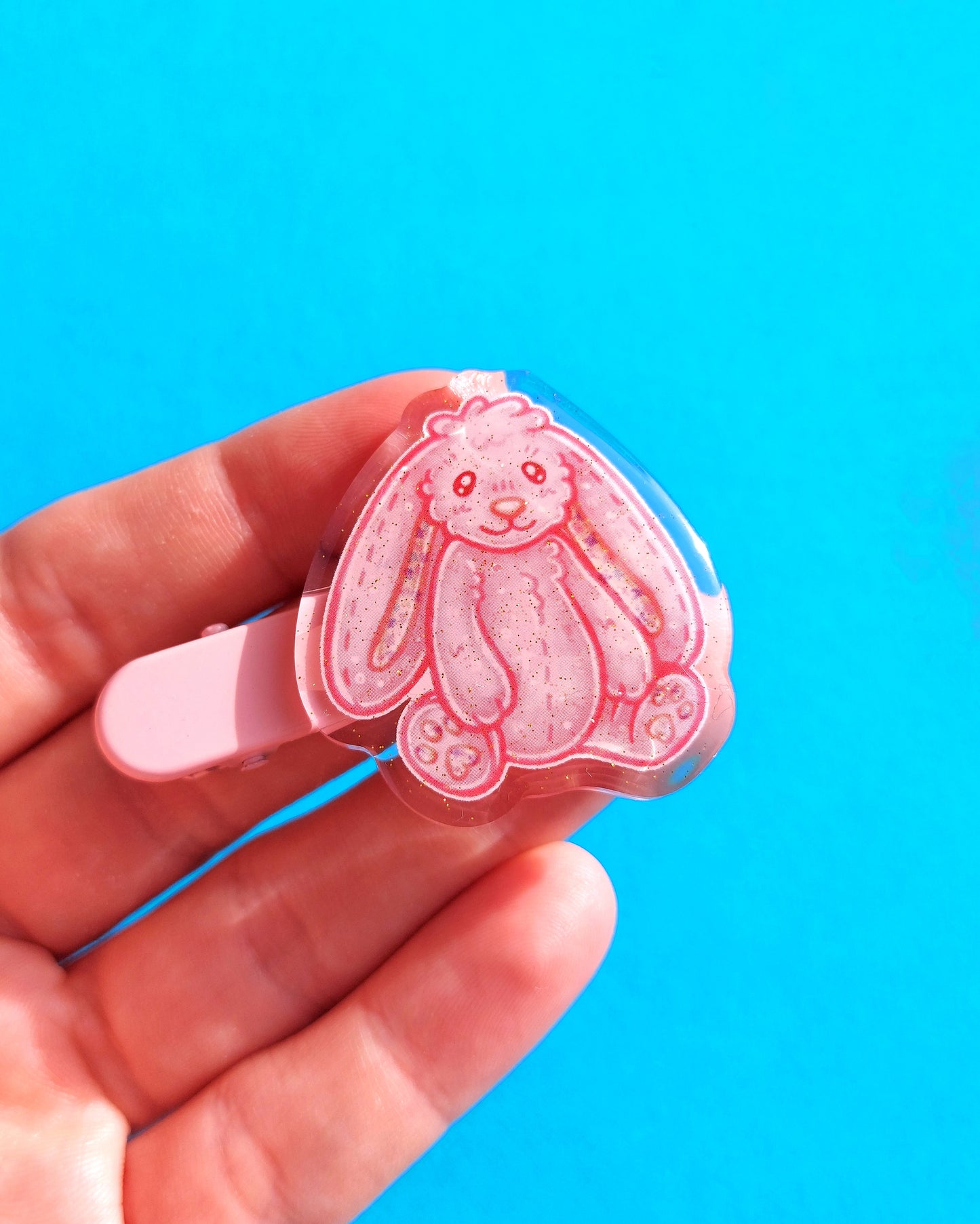 Bunny Plushie Acrylic Hair Clips