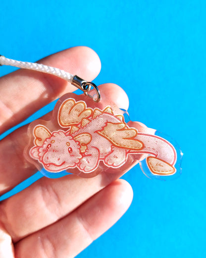 Dragon Clear Glitter Epoxy Acrylic Phone Charms